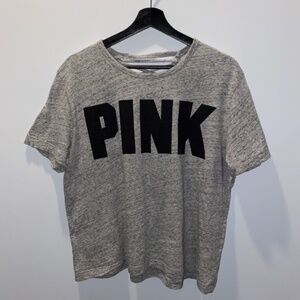 PINK Victoria's Secret Gray Open Cross Back T-shirt